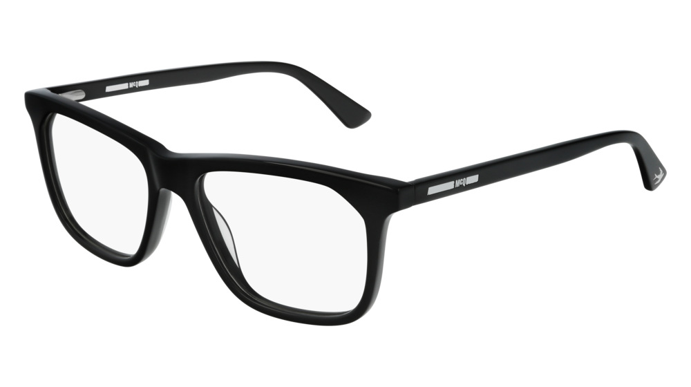 Mcq Optical Frame Unisex Black Black Transparent