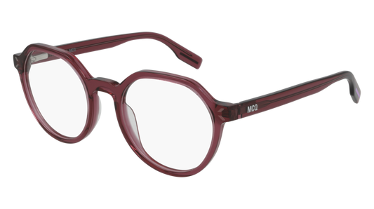 Mcq Optical Frame Unisex Burgundy Burgundy Transparent