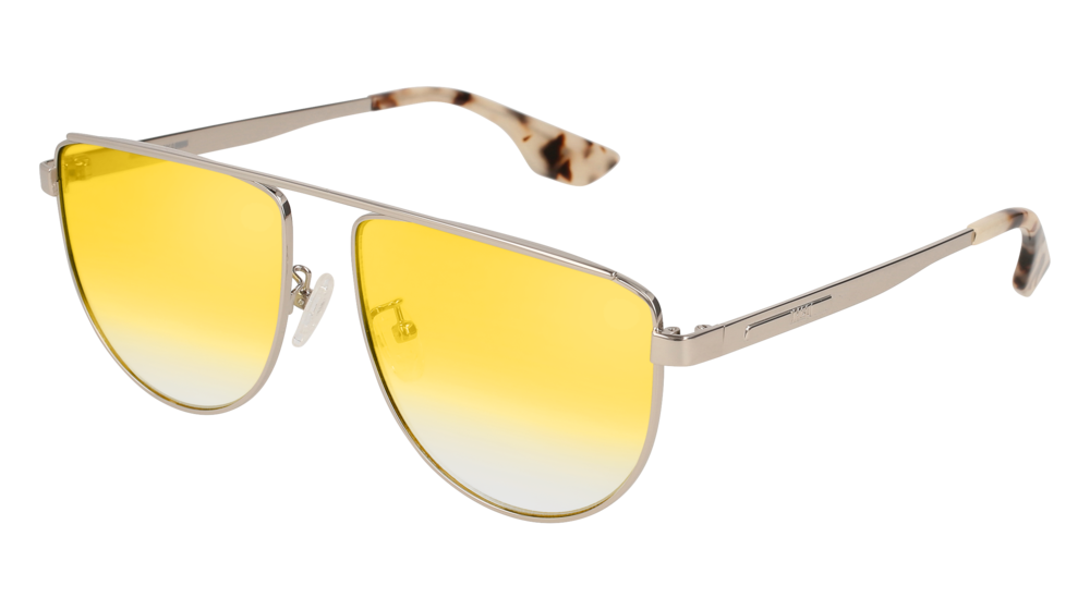 Mcq Sunglass Woman Silver Silver Gold