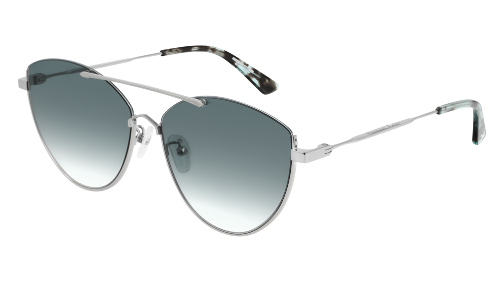 Mcq Sunglass Woman Silver Silver Green