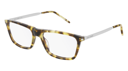 Saint Laurent Optical Frame Man Havana Silver Transparent