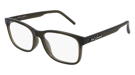Saint Laurent Optical Frame Man Green Green Transparent